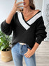 'Kiana' Dropped Shoulder Long Sleeve Sweater - Celes Fashion